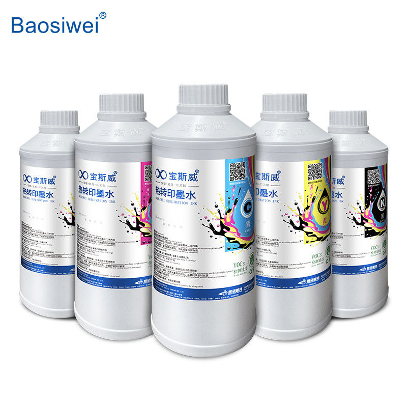 Baosiwei CMYK теплопередающая чернила C, M, Y, K 1000 мл для гладкой печати