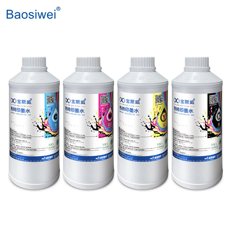 Baosiwei CMYK теплопередающая чернила C, M, Y, K 1000 мл для гладкой печати